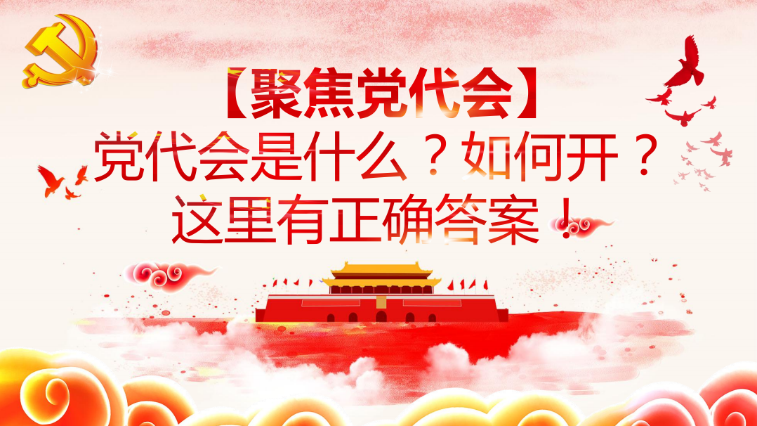 【聚焦黨代會(huì)】黨代會(huì)是什么？如何開？這里有正確答案！